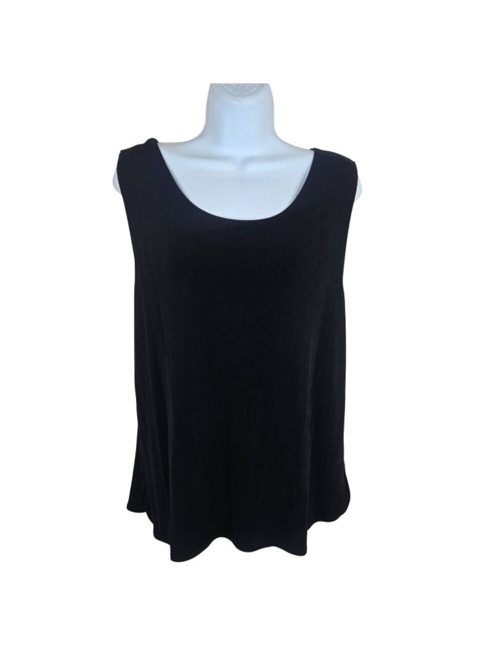 Vintage Chicos Travelers Black Sleeveless Tank Top Size 3 XL Made USA